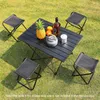 Camp Furniture Outdoor-Aluminiumlegierung, tragbar, zusammenklappbar, für Picknick, Camping, Hocker, Mini-Aufbewahrung, Angelstuhl, ultraleicht, für den Grill, Strand