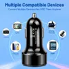 Ny biltelefonadapter 10A Dual Port Multifunktionell Fast Charging Praktisk USB Digital Display Car Supplies Car Charger Adapter