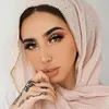 Schals Chiffon Schal Turbane Kopf Einfarbig Weiche Lange Muslim Für Frauen Instant Hijab Schals Femme Schal Wrap Stirnband