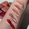 Impermeável fosco de lábio fosco marrom marrom nude pigmento escuro vermelho duradouro love amor líquido batom líquido maquiagem Lip Glaze 1pcs