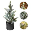 Dekoracje świąteczne 1PC naśladowane pulpit Xmas Tree Luminous Mini Small For Mall Party Home