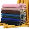 Schals Chiffon Schal Turbane Kopf Einfarbig Weiche Lange Muslim Für Frauen Instant Hijab Schals Femme Schal Wrap Stirnband