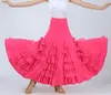 Roupas de ginástica feminino de dança moderna desgaste saia longa saias de salão de salão de baile padrão flamenco fantasia vestido espanhol waltz