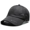 Fietspappen Ademend vol mesh honkbal mannelijke snel droge heren snapback cap sport outdoor zonbescherming vrijetijdshoeden papa hoed