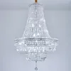 Lâmpadas pendentes Light Luxury Ledelier Crystal Living Sala de estar para jantar iluminação de prata de alta qualidade européia