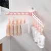 Cintres Racks Ménage Mur Vêtements Rack Voyage Portable Pliant En Plastique Creative Hanging