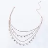 Personality bohemian multi-layer necklace trend shiny full diamond clavicle chain shines unique design jewelry necklace