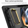 Membrana magnética de luxo Caixa telefônica da Vogue Clear para Samsung Galaxy Dobring Z Fold4 5g Montar o carregamento sem fio Shell transparente com protetor de tela