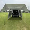 Tents and Shelters Outdoor Camping Car Rear Tent Extension Waterproof Trailer Tent Camping Shelter Canopy Car Trunk Tent for Tour Barbecue Picnic 230526