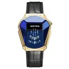 Armbanduhren Luxus Goldene Alien Zifferblatt Uhren Männer Top Marke Designer Quarz Kreative Uhr Männlich Wasserdicht Relogio Masculino