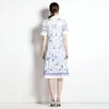 Frauen Boutique Gedruckt Kleid Kurzarm Kleid 2023 Sommer Gedruckt Kleid High-end-Elegante Dame Kleider OL Kleider