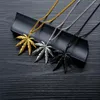 Pendant Necklaces Jewelry Pot Leaf Necklace Legal Healing Flower In Stainless Steel