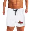 Sports car teddy bear Sexy Swimming Trunks Hot Mens Swim Briefs Beach Shorts for Swimwear Mesh Lining Quick-drying Sports Pants