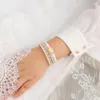 Lien Bracelets Koaem Rétro Pierre Naturelle Bracelet En Cuir Pour Femmes Charme Cristal Perles Chaîne Multicouche Wrap Bijoux Cadeau