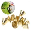 Other Bird Supplies 10 Pcs Golden Bells For Craft Metal Ringing Bell Home Decor DIY Educational Toy Parrot Chewing Toys Accessories