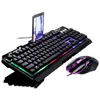 Combo Tastiera da gioco e mouse Combo G700 104 tasti Set tastiera e mouse da gioco per PC ergonomica cablata retroilluminata a LED per PC Gamer