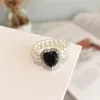 Wieloparnikowe pierścionki perłowe Naturalne geometryczne pierścienie perłowe dla kobiet ciągłe koło minimalistyczne pierścienie imprezowe ułożone