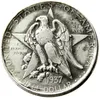 VS 1937 Texas half dollar verzilverde copy munt