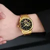 腕時計のための金の時計reloj automatico hombre 2023 fngeen selfwinding skeleton mechanical watchスチールツールビヨンオートマチック