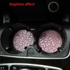 New Anti-noise Universal Vehicle Water Cup Pad Colorful Silicone Car Water Cup Pad Stylish Leopard Leather Car Coaster Durable