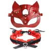 50% OFF Ribbon Factory Store Sexy Poly Leather red female ring and skin cat slave denies the carnival mask