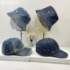 Fashion Denim Bucket Hats for Women Designer Men's Ball Caps Street Casual Sun Hat 4 Opcje