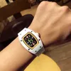Rörelse R ichardes Leisure Watch Business Luxury Watches Automatic Mechanical Ceramic Case White Tape Watch Women's Watch LB2HM
