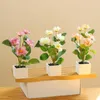 Decoratieve bloemen realistische herbruikbare tafel decoratie simulatie pot bloem top decor potplant voor kantoor