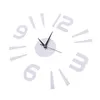 Zegary ścienne 3D Dekor Domowa kwarc DIY zegar horloge zegarek salon moda akrylowe lustro naklejki srebrne