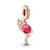 Charms Rose Gold Series 925 Sterling Sier Flamingo Cat Flower Dange Charm Bead Fit Original Pandora Bracelet Des sieraden Drop Dhlks