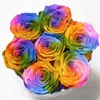 Dekorative Blumen, konservierte echte Rosen, Eimergeschenk, Valentinstagsgeschenke, langlebige frische Blumen, Mutterrosen, unsterbliches Geschenk