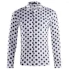 Männer Casual Hemden Weiß Polka Dot Herren Hemd Lange Ärmel Chemise Homme Schwarz Rot Beige Camisas Para Hombre Mode de