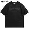 Herrspårar Summer Men mocka kort ärm Tshirts Hip Hop Devil Wing Graphic Print T Shirts Punk Gothic Streetwear Harajuku Casual Tops Tees 230529