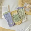 Femmes chaussettes coton botte automne et hiver cinq doigts pur orteil impression chaud cadeau de noël