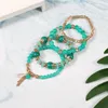 Очаровательные браслеты 4pcs/Set Beadered Bracelet Set для женщины моды Multi -Pender Tassel подарок оптом