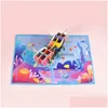 Cartes de voeux 3D Valentine Card Pop Up Kissed Fish Shaped With Envelope Festival Supplies Drop Delivery Home Garden Festive Party Ev Dhlmh