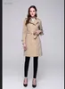 CLASSICO CALDO! moda Inghilterra marchi design trench coat / trench in cotone spesso di alta qualità stile medio lungo / trench da donna per la primavera e l'autunno ChelS-M450 taglia S-XXL