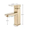 Bathroom Sink Faucets Golden Square 304 Stainless Steel Basin Faucet Home El Cold Water Tap Deck Mounted