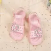 Sandalias Zapatos para niñas Sandalias Zapatos planos con plataforma para niños Princesa Verano Bowtie Pearl 21-36 Beige Rosa Calzado para niños Moda