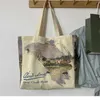 Inne torby kobiety płócienne torba na ramię Art Malarstwo oleżyce damskie torebki torebka