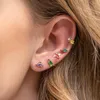 Boucles d'oreilles à tige 1 paire dinosaure mignon mode créative INS animaux de la forêt tropicale humide Cartilage Piercing bijoux