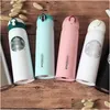 Tumblers 450Ml Stainless Steel Coffee Cups 16Oz Thermos Cup Mug Bottle 6 Colors Tumbler Vacuum Mugs Drop Delivery Home Garden Kitche Dhlxf