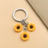 Tournesol fleur résine porte-clés soleil doré fleurs porte-clés mignon simplicité Style marguerite fleur porte-clés meilleur ami fête cadeaux