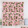 Decorative Flowers Wreaths Artificial Rose Flower Row Wedding Decorated Wall P Ography Background Art O Shop Floral Decorations Dr Dhsos