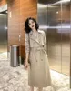 Trench da donna Obrix Donna Essenziale Vintage Casual Streetwear Moda Scollo a V Manica lunga Capispalla formale Per donnaDonna