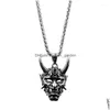 Hangende kettingen prachtige gotische spookmasker ketting heren klassieke retro punk hiphop rock sieraden Halloween cadeau dz664 drop dh6hs