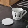 Mugs Black Line Cup Home Coffee Mug Ceramic