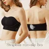 Bras Seamless invisible tube top women's strapless bra wireless wedding push up underwear sexy underwear P230529 good