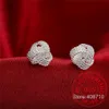 Stud New Fashion Jewelry 925 Sterling Silver Tennis Net Web Stud Orecchini per le donne Ragazze 2020 Summer Style Ball Earring Ear Studs J230529