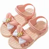 Sandalen zomer nieuwe kinderen sandalen meisje prinses schoenen mode boog-knoop kinderen schoenen zomer zachte zolen strand sandalia's